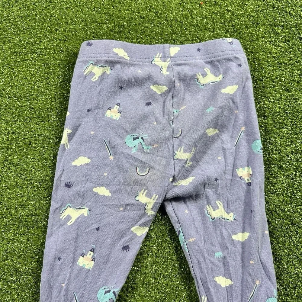 Old Navy Girls Toddler Unicorn Dragon Crown Print Pajama Set 5T